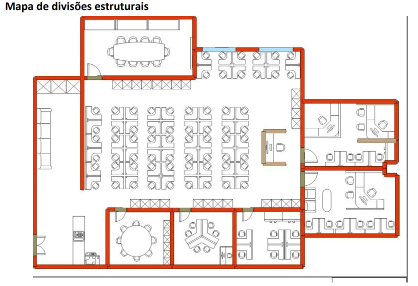 Mapa de divisões estruturais